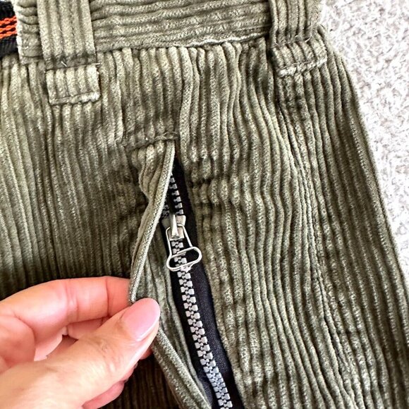 VTG Y2K Route 66 Corduroy Pants 34 x 30 Baggy Wide Leg Olive Green Cords Skater - Picture 9 of 16